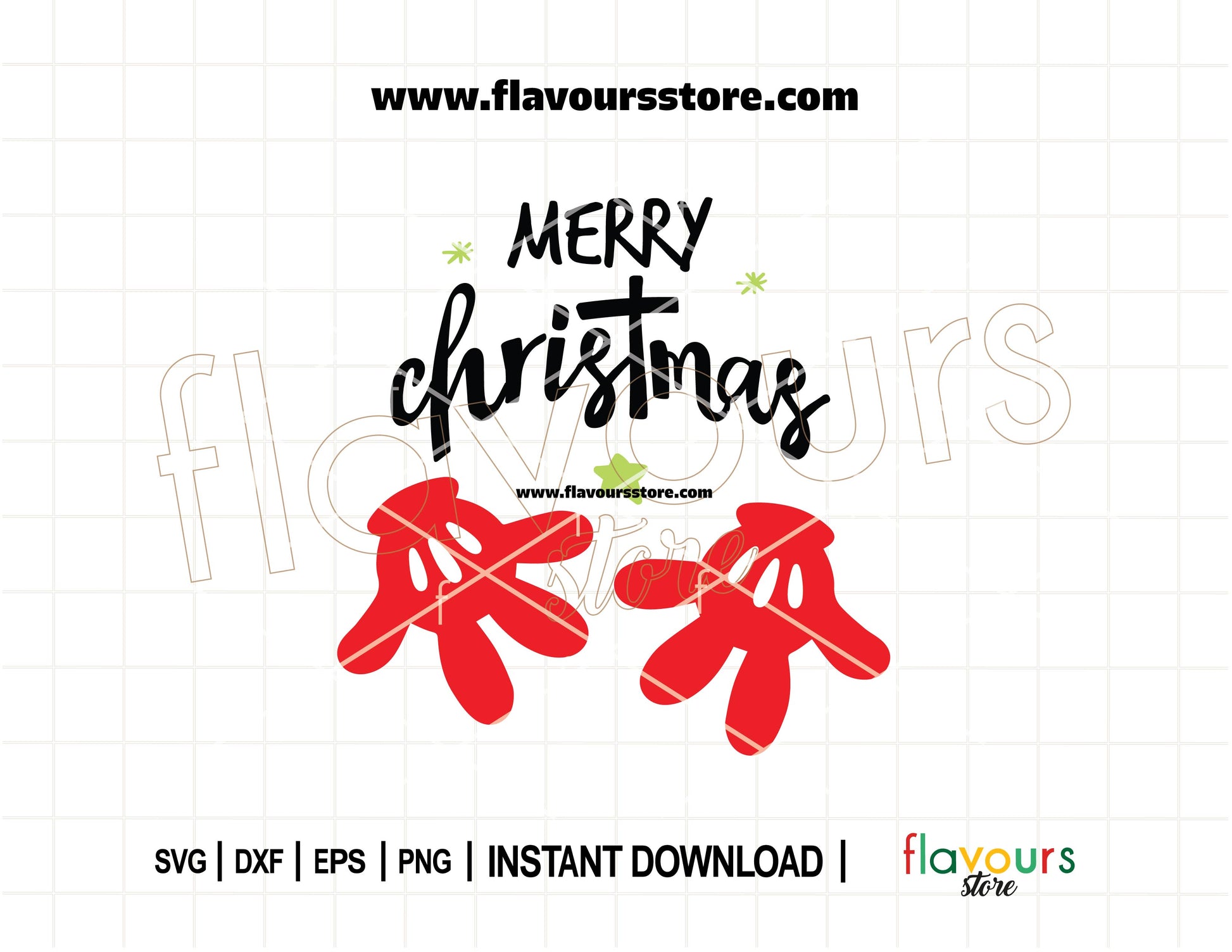 Christmas Mickey gloves SVG cut file with holiday design — perfect for Cricut crafts, t-shirts, ornaments, and Disney-inspired gifts.