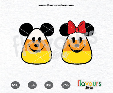 Mickey and Minnie Candy Corn, Disney Halloween, SVG Cut File Cricut