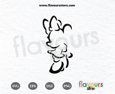 Minnie Outline SVG Cut File, Minnie Silhouette Svg, Minnie SVG