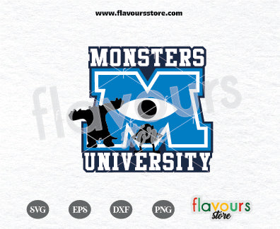 monsters inc logo svg Monsters University Svg, Monster Inc Svg, Monsters University Logo Svg, Cut Files For Cricut Silhouette