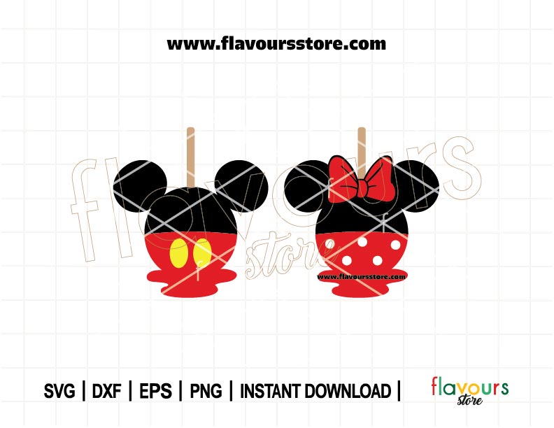 Mouse Caramel Apple Ears Bundle SVG, Caramel Apple Svg, Candy Capple Snack Svg, Snack Svg, Magical Snack, Cut Files For Cricut, Silhouette