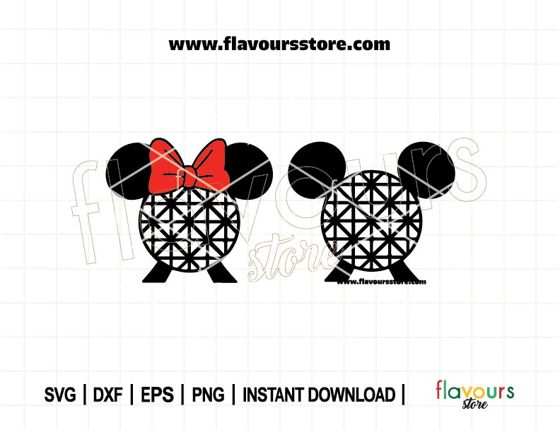 Mickey Ears Epcot Bundle, Mouse head, Disneyland Png, SVG Cut Files Cricut Silhouette