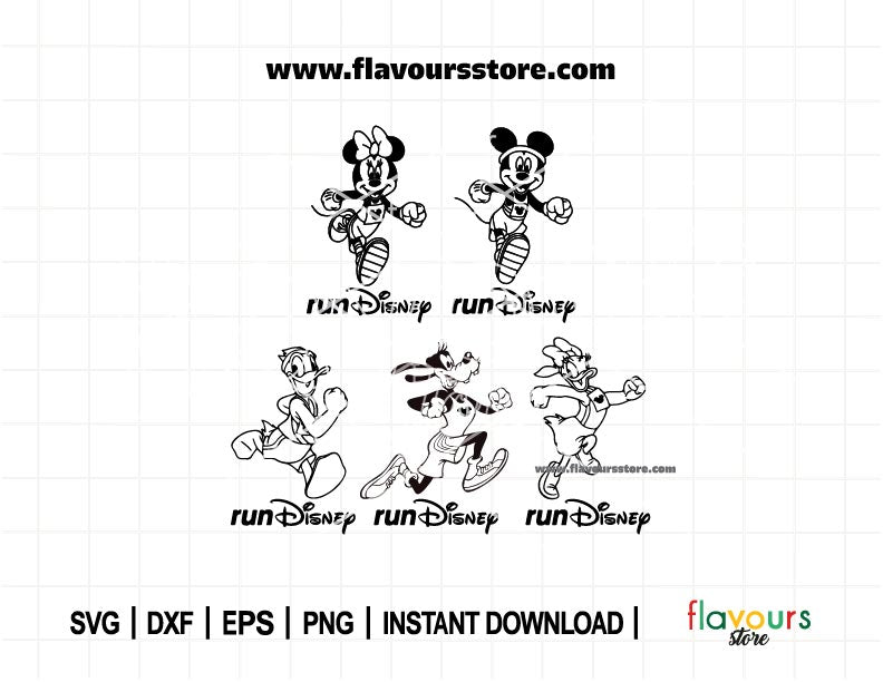Mouse Run SVG, Running Svg, Marathon Race, Half Marathon Run Sublimation Design, Marathon Weekend Cut File for Cricut & Silhouette