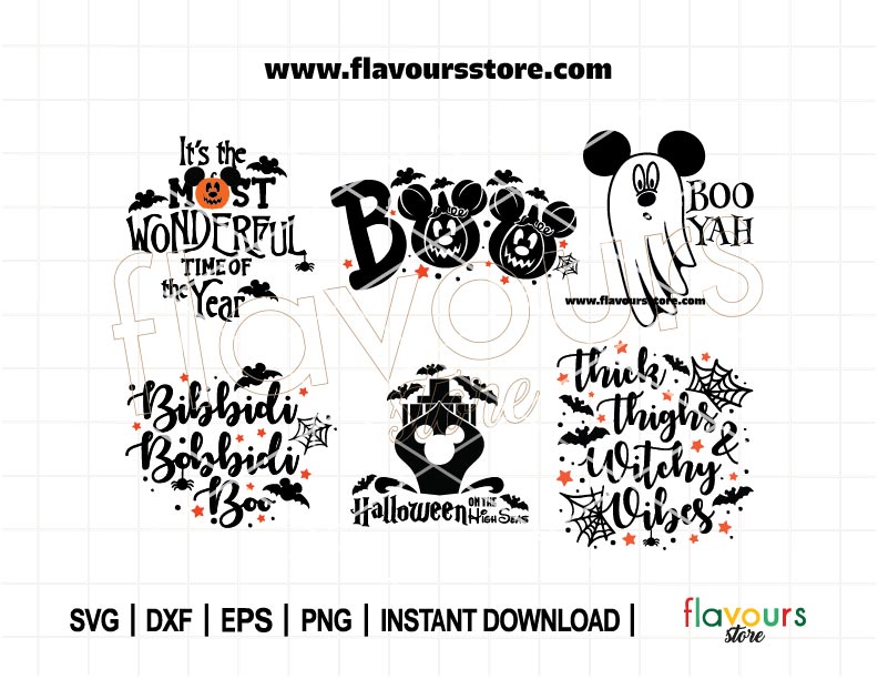Mouse Halloween Bundle SVG, Halloween Cruise Svg, Mouse Ghost Svg, Boo Ghost Svg, Mouse Pumpkin Boo, Spooky Halloween, Cut File For Cricut
