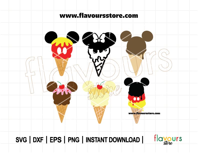Mouse ice Cream Bundle SVG, Summer Snack Svg, Mouse Snack Svg, Birthday Svg, Sweeties Svg, Ice Cream Clip Art, SVG Cut File For Cricut