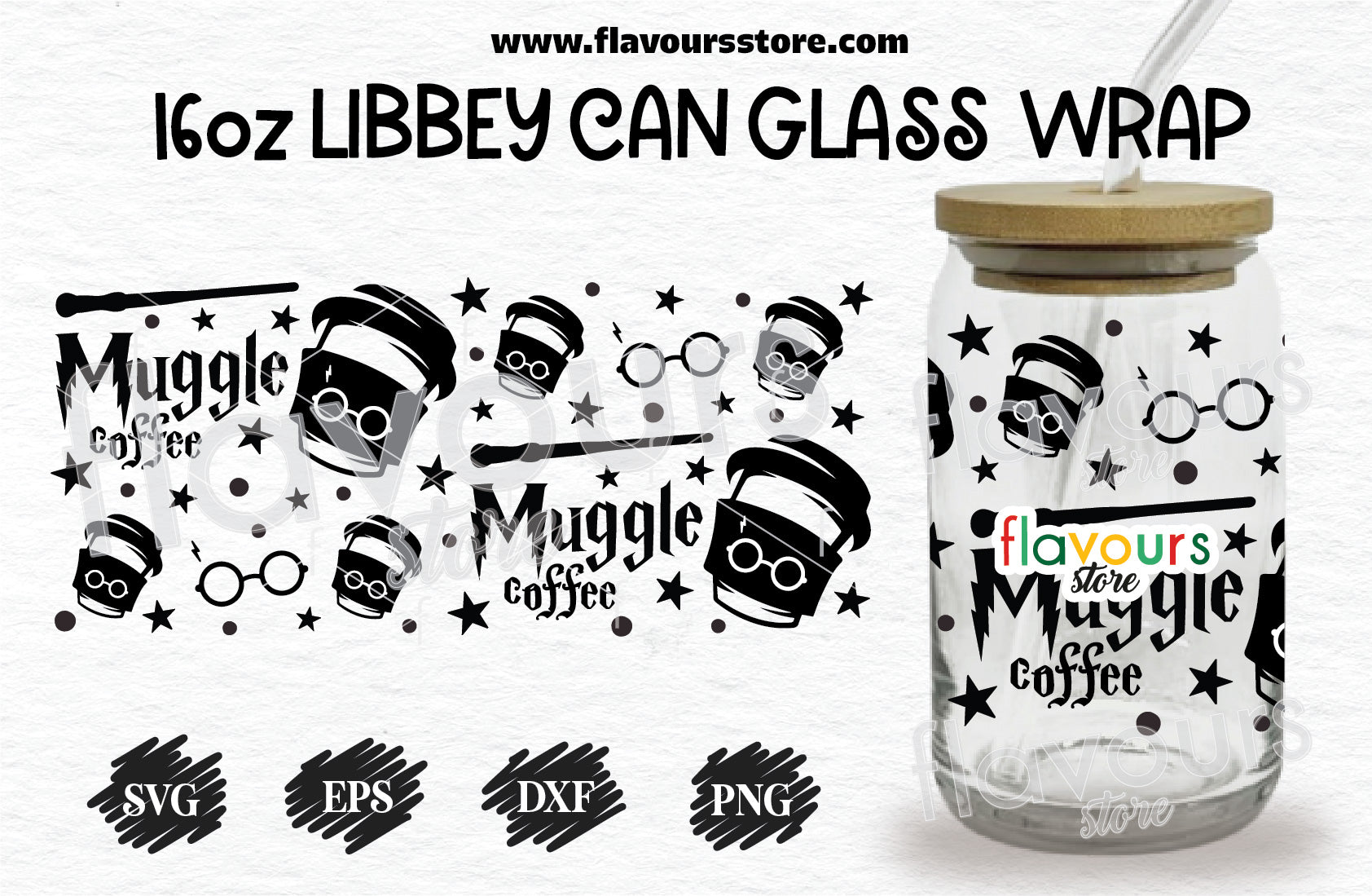 Poke Glass Can Wrap 16oz Glass Can Sublimation