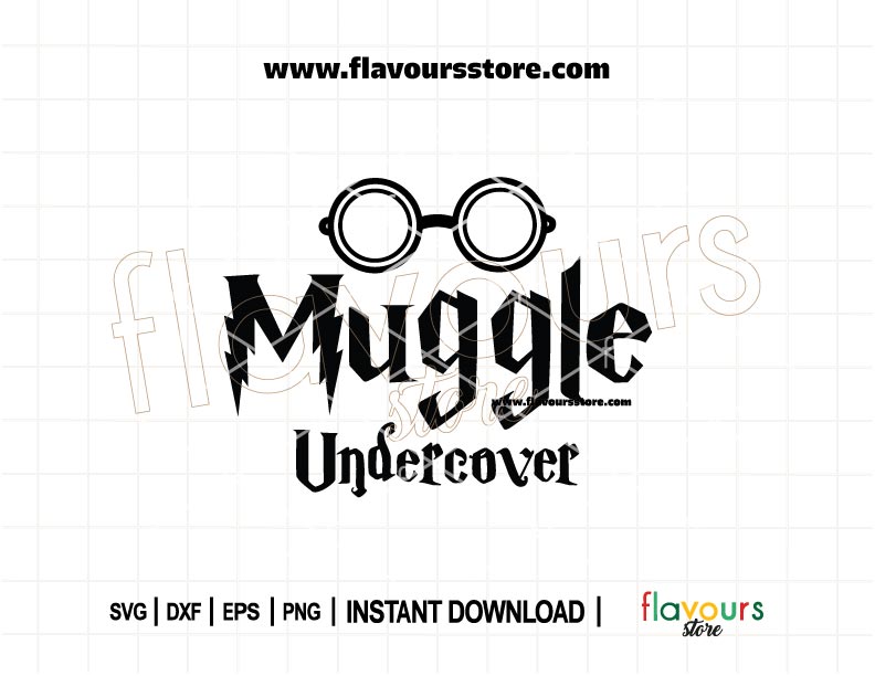 Funny Muggle Undercover SVG – Harry Potter-inspired cut file for Cricut and Silhouette, perfect for shirts, mugs, and magical crafts.
