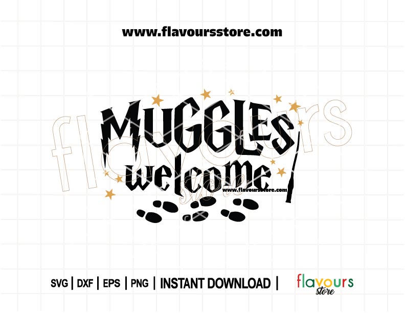 Muggles Welcome SVG – Funny Harry Potter quote for Cricut and Silhouette, perfect for crafting t-shirts, mugs, and magical gifts.