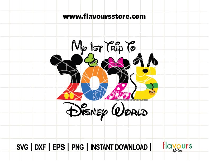 My First Trip to Walt Disney World SVG Cut Files, Disney Club
