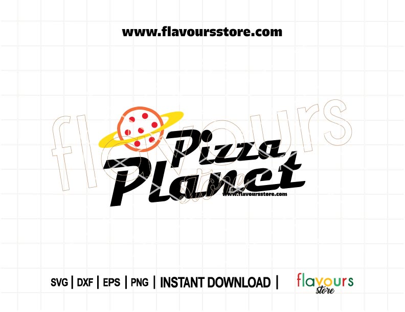 Pizza Planet SVG inspired by Toy Story – ideal for Cricut and Silhouette cutting machines, DIY Disney crafts, and kids’ birthday shirts.