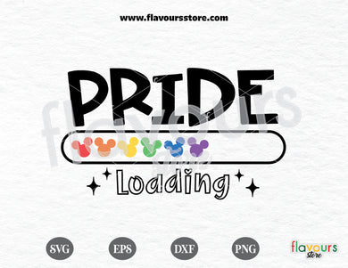 Pride loading SVG, Mouse Head Pride Month SVG Cut File, LGBTQ+ SVG Cut Files