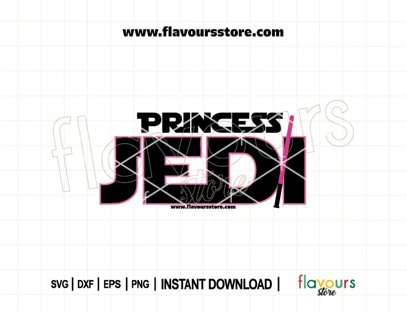 Princess Jedi SVG cut file for Cricut and Silhouette, perfect for Star Wars girl shirts, Disney trip outfits, and DIY gifts.