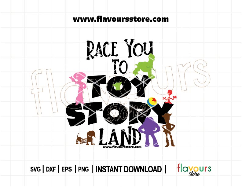 Race You to Toy Story Land SVG Cut File for Cricut and Silhouette – Disney Family Vacation Shirt Design