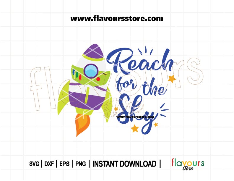 Buzz Lightyear Rocket SVG file inspired by Toy Story, digital cut file for Cricut and Silhouette projects.