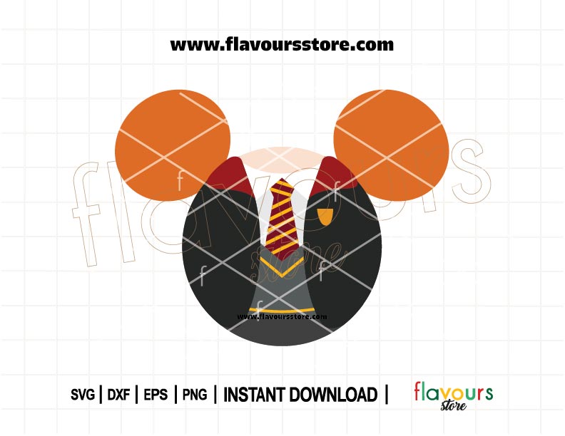 Ron Weasley-inspired mouse ears SVG design, perfect for Cricut and Silhouette crafting projects like shirts, mugs, and wizard-themed gifts.