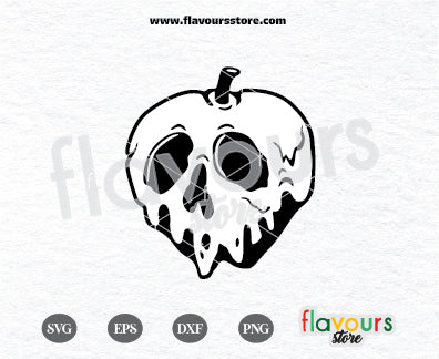 Rotten Apple Svg, Poison Apple SVG Cut File