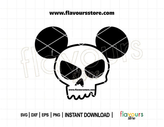 Sid Skull SVG from Toy Story, edgy villain cut file for Cricut and Silhouette, perfect for Disney shirts, Halloween crafts, and theme park ear designs.