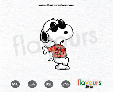 Snoopy Joe Cool, Peanuts SVG Cut File Cricut