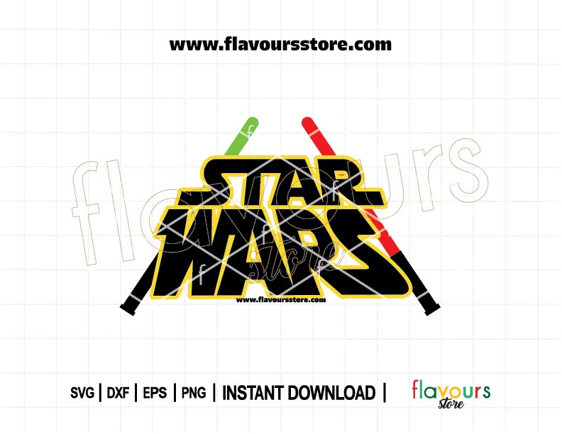 Star Wars lightsaber SVG cut file | Jedi and Sith design for Cricut and Silhouette | DIY Star Wars shirts, party decor, cosplay crafts.