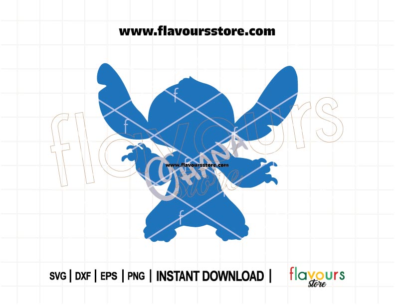 Cute Stitch "Ohana" SVG cut file for Cricut and Silhouette - Lilo and Stitch Disney digital design.