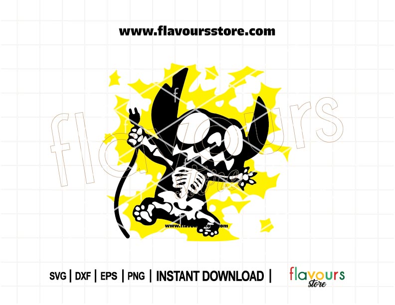 Funny shocked Stitch SVG and PNG – electric cartoon expression perfect for Cricut vinyl, t-shirts, mugs, and print projects