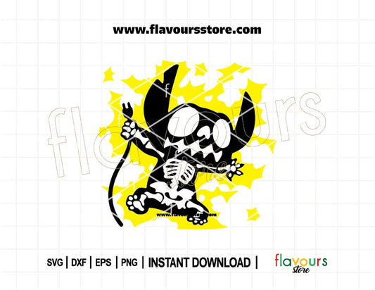 Funny shocked Stitch SVG and PNG – electric cartoon expression perfect for Cricut vinyl, t-shirts, mugs, and print projects