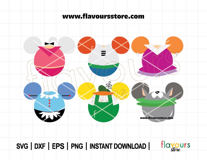 The Jetsons Ears Bundle SVG, Mickey Head, SVG Cut File Cricut