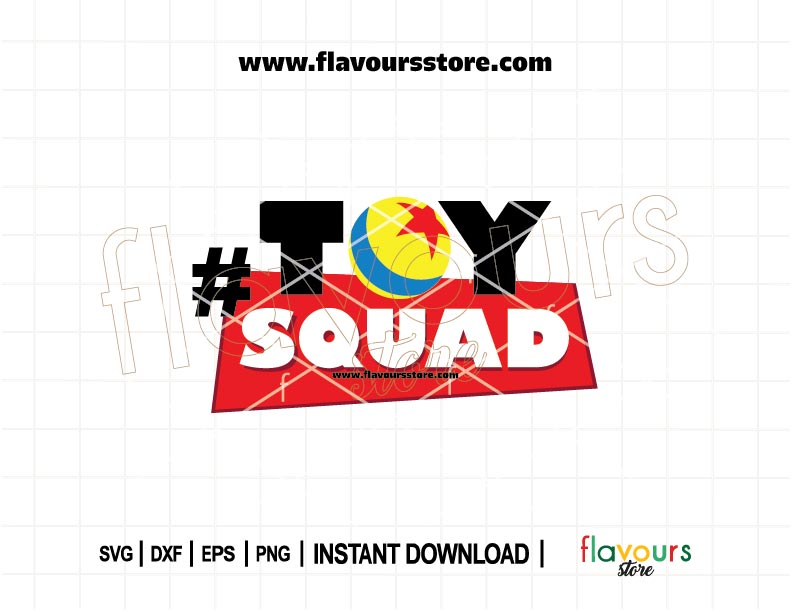 Toy Story Squad SVG cut file for Cricut and Silhouette. Instant download design for family shirts, party decorations, and Disney-themed crafts.