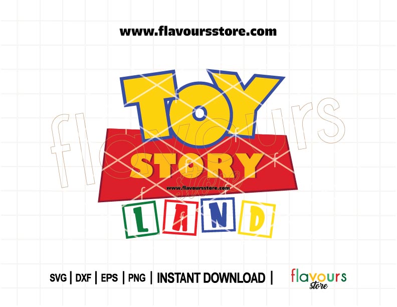 Toy Story Land SVG cut file for Cricut and Silhouette. Theme park-inspired design for DIY shirts, birthday party decorations, and personalized gifts for Toy Story fans.
