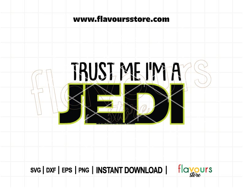 Trust Me I’m A Jedi SVG cut file | Star Wars Jedi quote design for Cricut and Silhouette, perfect for DIY Star Wars gifts, t-shirts, mugs, and home décor.