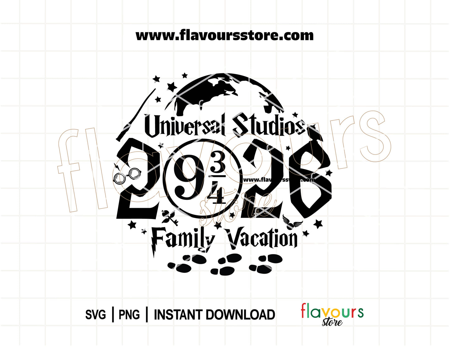 2026 Universal Studios Trip SVG, Potter Fan Family Vacation Shirt Cut File for Cricut