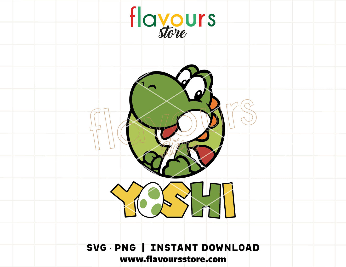 Yoshi character SVG cut file for Cricut, retro gaming dinosaur layered design for family matching holiday shirts and theme park trip apparel.