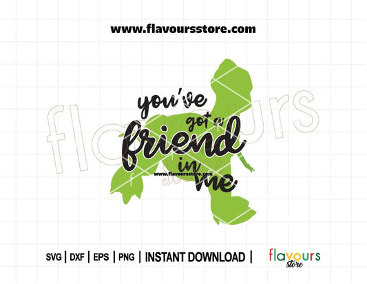 Rex from Toy Story with “You’ve Got a Friend in Me” quote in a dinosaur-themed SVG cut file for Cricut and Silhouette.