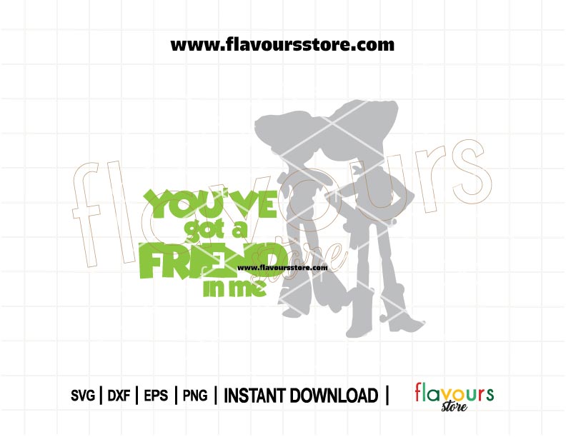 "You’ve Got a Friend in Me" Woody & Jessie SVG cut file — Toy Story design for Cricut and Silhouette. Perfect for Disney-inspired crafts.