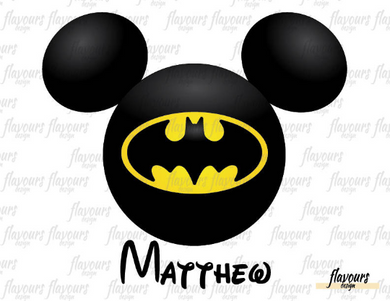 Batman Mickey Ears - Disney - Digital Files Printables - Iron On Transfer - JPG Files - FlavoursStore