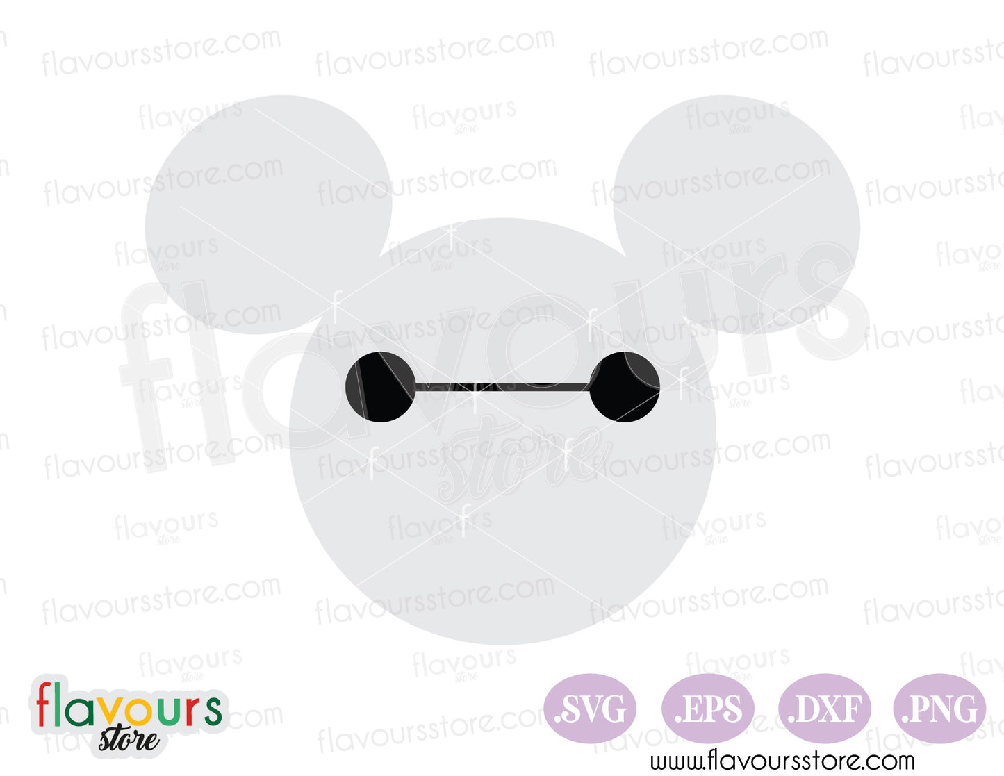 Baymax Mickey Head Ears SVG