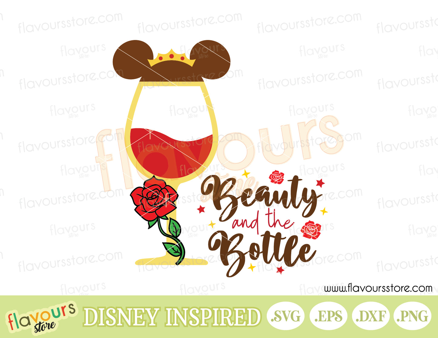 Beauty And The Bottle Wine Disney Belle SVG