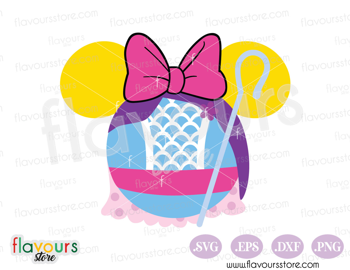 Bo Peep Mickey Ears SVG