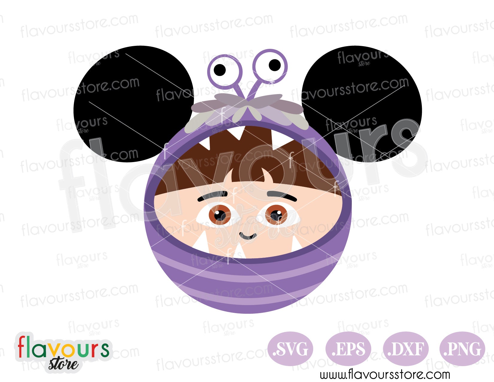Boo Monster Inc Mickey Ears SVG