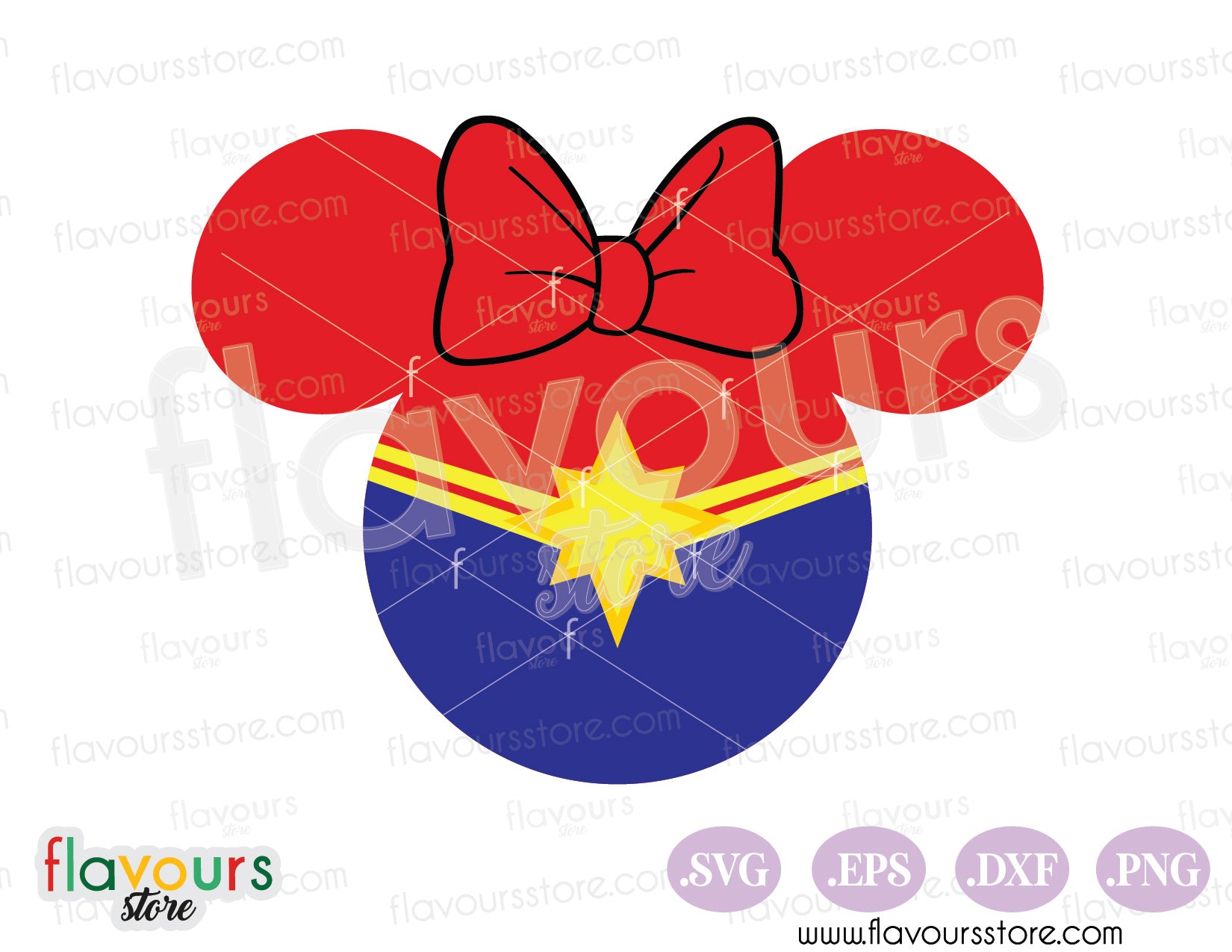 Captain Marvel Minnie Ears SVG
