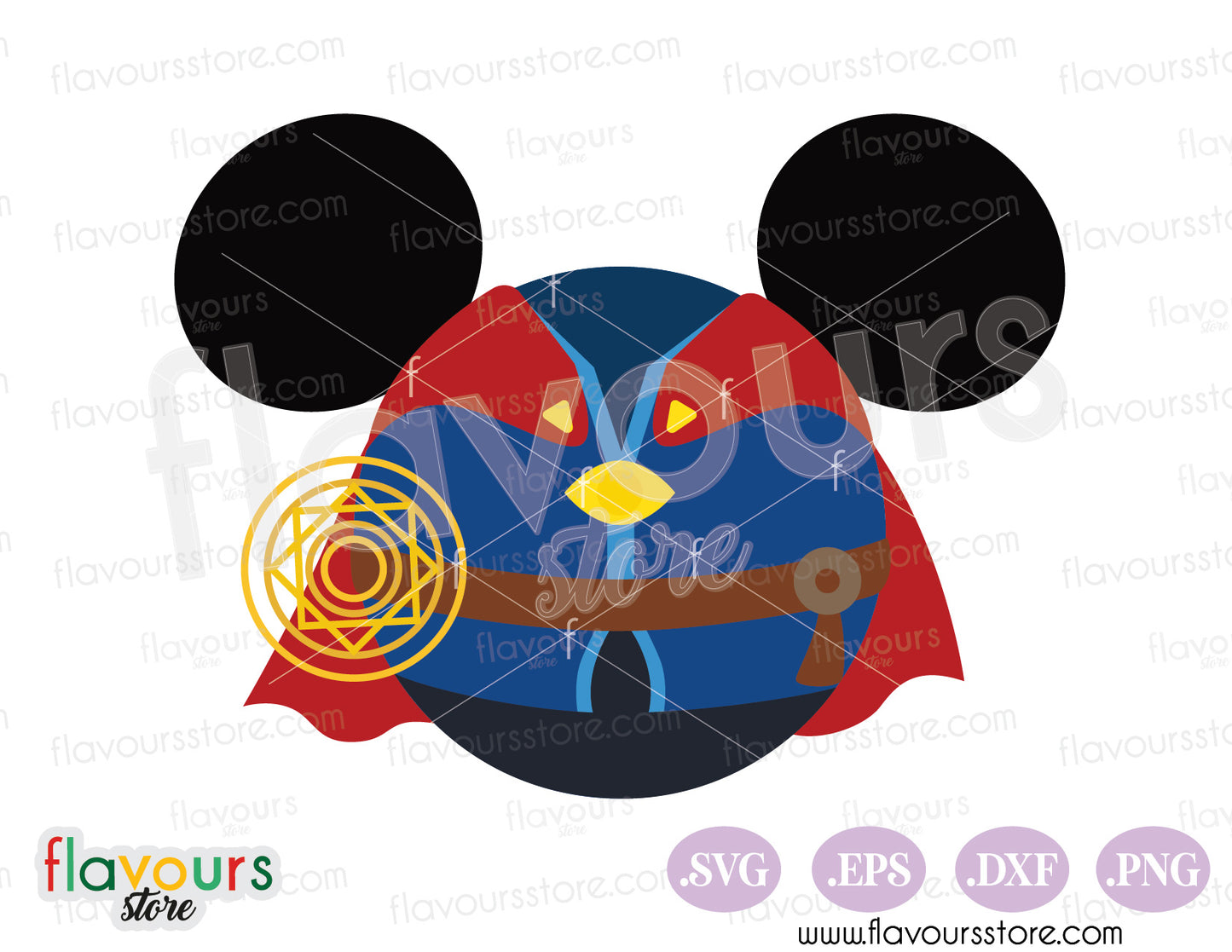 Dr Stranger Mouse Head Ears SVG