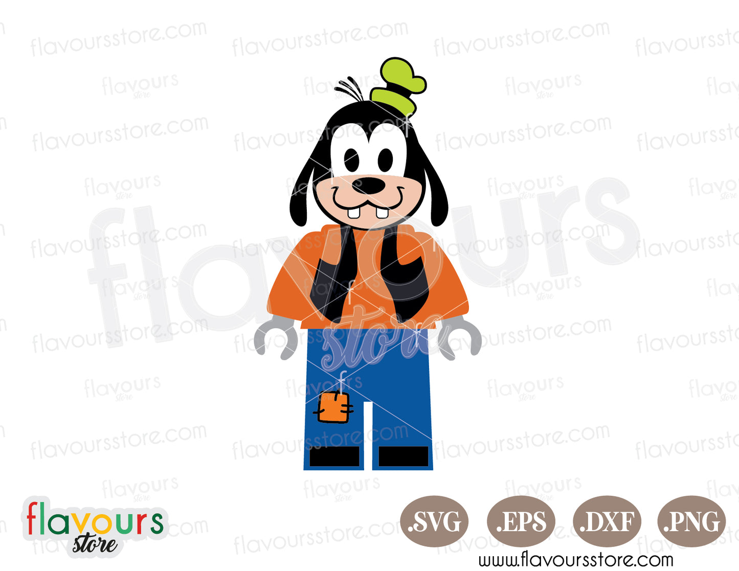 Goofy Lego SVG Clipart