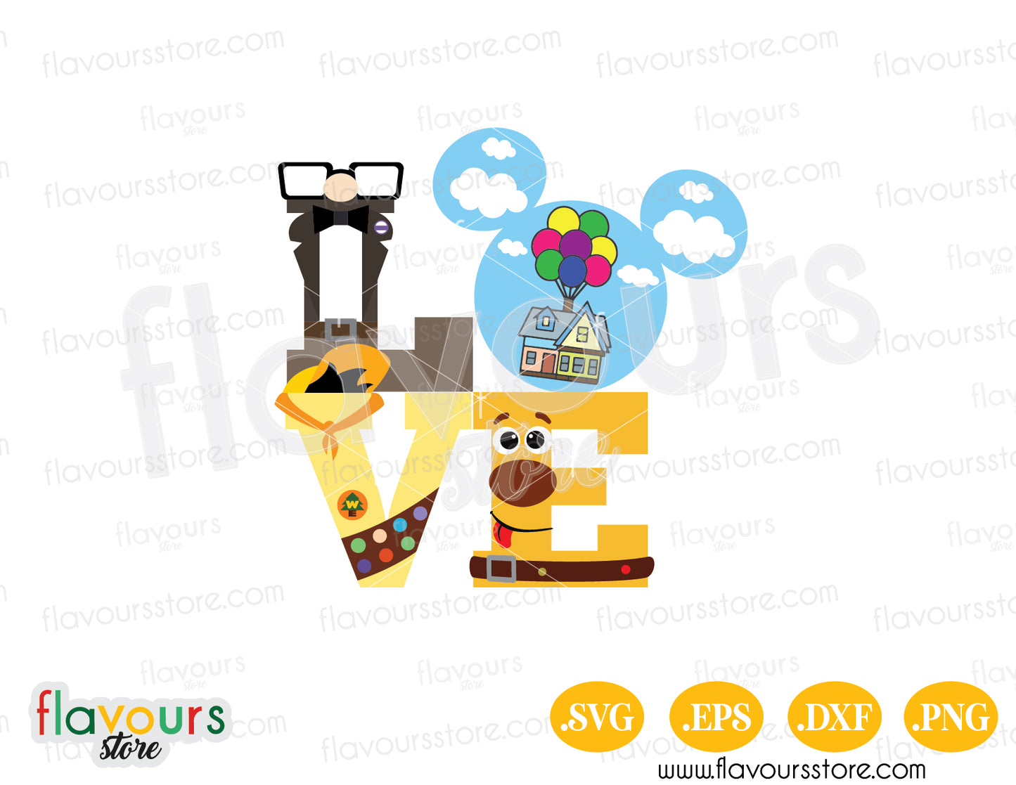 Love Disney Up, Up svg, Hot air balloon svg