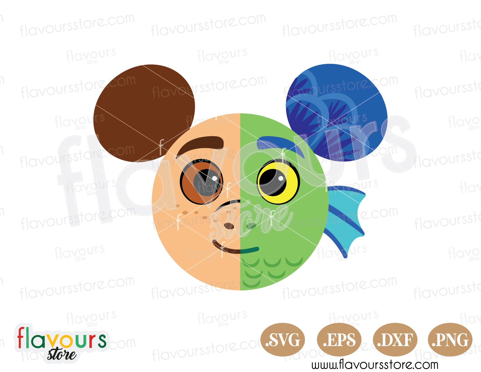 monster head SVG and PNG files. Files only.