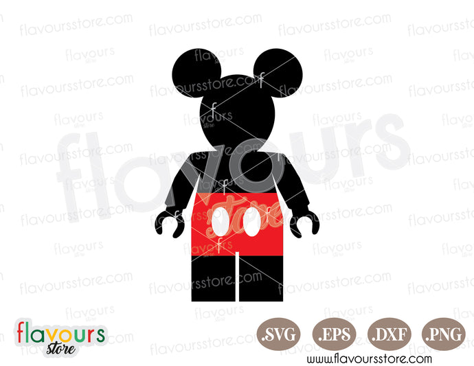 Mickey Lego, Bricks SVG Vector