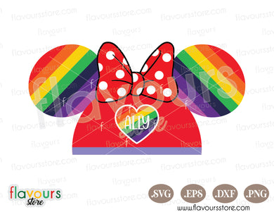 Minnie Ally Pride Rainbow SVG PNG