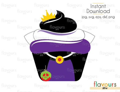 Evil Queen Cupcake - Disney Villains - SVG Cut File - FlavoursStore