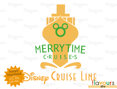 MerryTime Cruise Gold - Disney Christmas - SVG Cut File - FlavoursStore