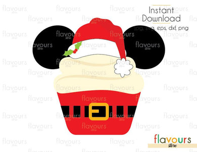 Mickey Christmas Cupcake - Disney Christmas - SVG Cut File - FlavoursStore