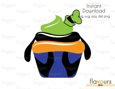 Goofy Cupcake - Disney - Cuttable Design Files (Svg, Eps, Dxf, Png, Jpg) For Silhouette and Cricut - FlavoursStore